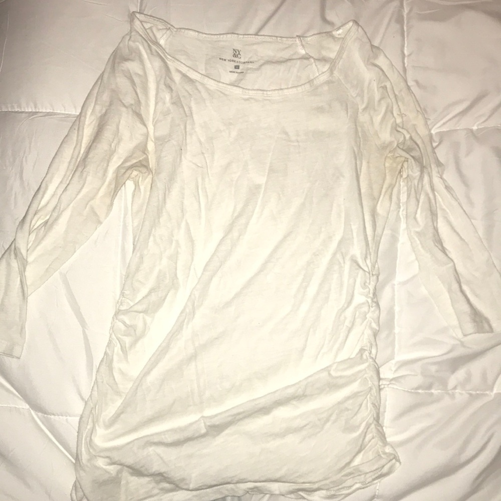 White 3/4 Sleeve : Size M